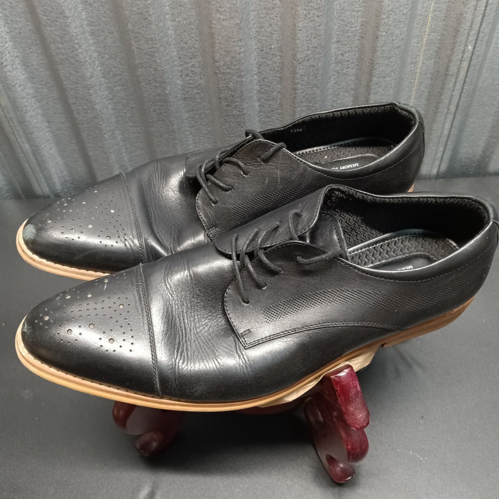 Carlo Morandi Men Oxford Dress Work Shoes Black